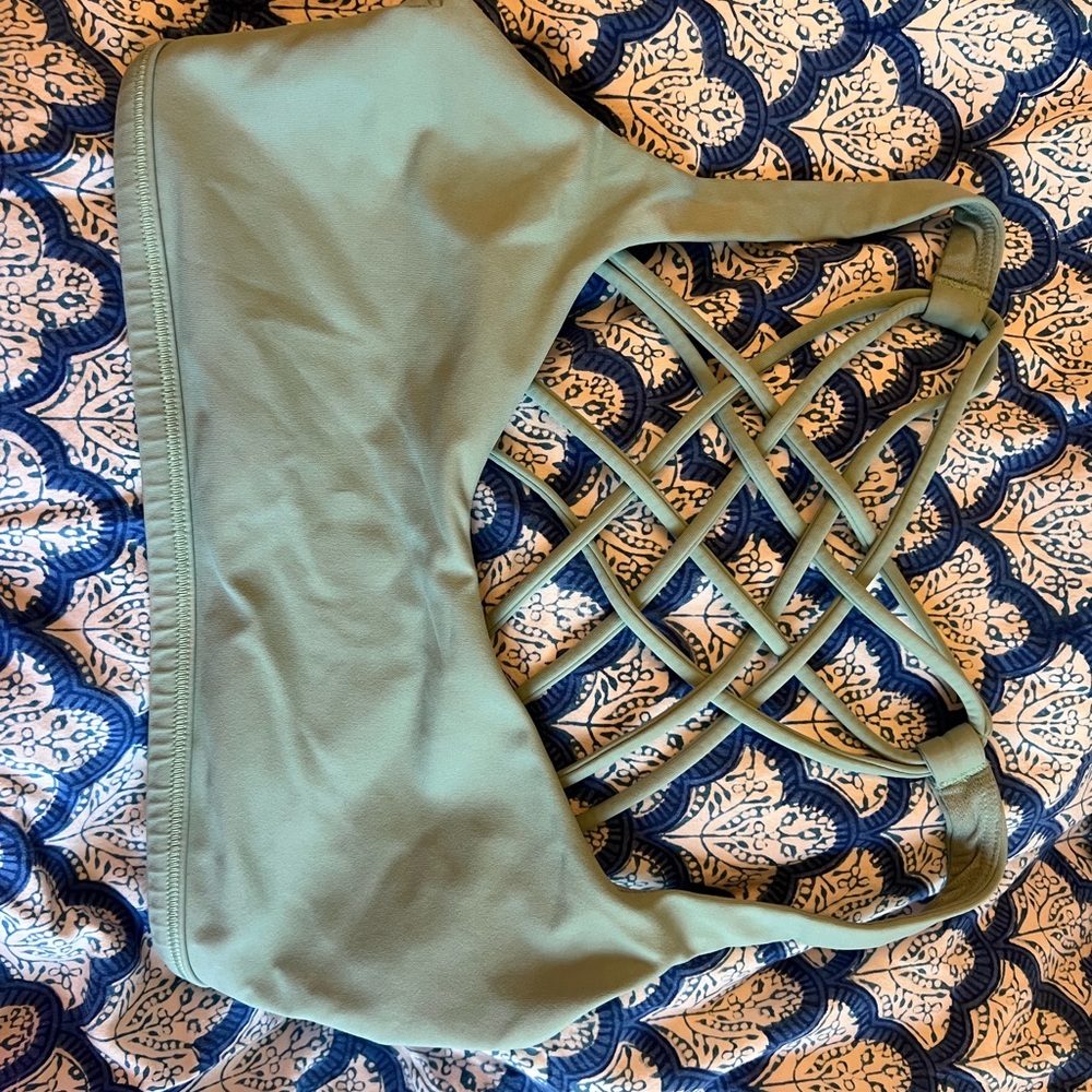 Lululemon Green Strappy Sports Bra